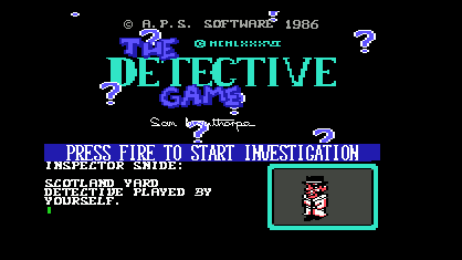 The Detective Game Title Screen